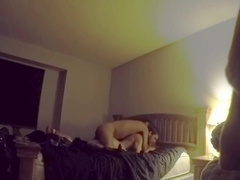 Neighbor comes over and pounds jock on parents bed for 1st time - remstered