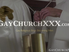 Hot seminarian on the training fucks fellow churchmate