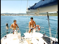 Stud fucked up the ass on the yacht
