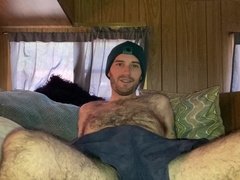 Highly Wooly Fellow Plays with his Shaggy Trouser snake and Furry Butt