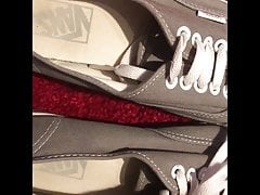 Cumming inside my Sister's grey Vans