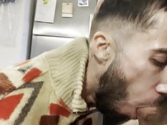 Arab slut sucking big cock