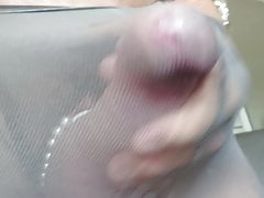 Coming in grey pantyhose