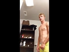 Slutty twink Shawn shows off