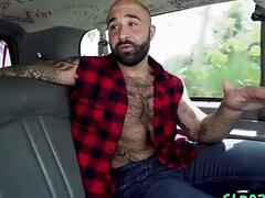Str8 BBC stud barebacks hairy ass hunk in the van 4 money