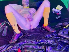 Used Condom fun with speculum