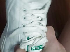 I masturbated with neighbor socks and cumshot her shoes