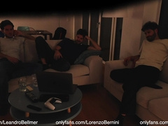 straight acquaintance deceived into stroking with shirtlifter pals!