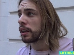 Hot Latin stud gets his snug asshole pounded for money