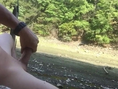 Me Jerking and Cum Naked Outdoor Public Exhib 5