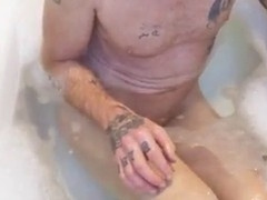 David Anderson Manchester indulges in naughty fun while taking a bath
