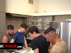 Twink StepSons Nick Floyd & Dakota Lovell Bend Over & Take Their StepDads' Cocks