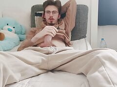 Jerking off and showing my dirty socks + Cumming and showing my dick fill of cum