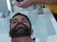 Suit and tie man comes for massage but ends up analrailed