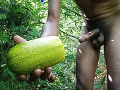 Cucumber Fuck Outdoor in Forest