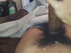 huge cum from a big Asian mushroom dick head (15'')
