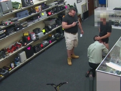 Straight pawnshop thief fucks for freedom