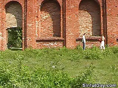 Outdoor Whippin' Gay Men