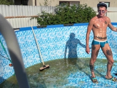 #380 Fat chief penetrated a lovely boy right in the pool while none of the neighbors eyed