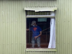 Brave getting off by the window with money-shot