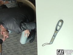 Handsome gay caught stealing  to suck and fuck BBC