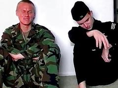 Military young men anal pounding balls deep after naughty blowjobs