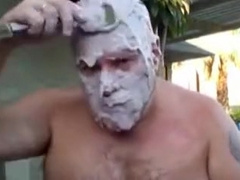 encased in plaster and rubber