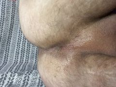 Dildo ass masturbation quickie with cum shot