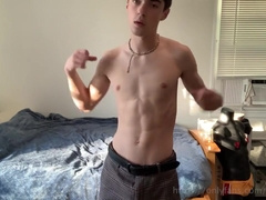 Tight Twink Plays With A Dildo (cumshot)