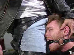 ripped domination & submission dom restrains and gags ginger sub