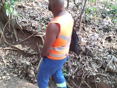 Romp with coworker in the forest