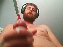 Tall white guy jacking off then cumming on your face