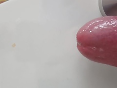 Cum on the table
