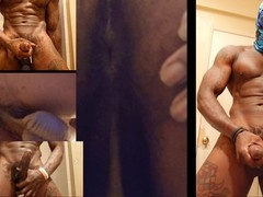 Massive black cock cumshot collection with Hallelujah Johnson