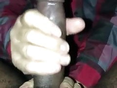 Horny old cocksucker taking on a big black dick