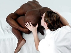 Dude eats tasty black ass before riding cock