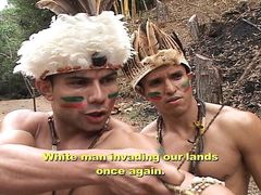 Young Masai warrior meets student and they fuck each other hard and deep