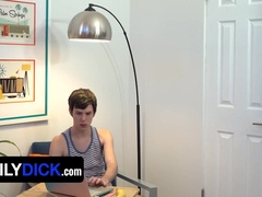 Dakota Lovell And Ian Holms - Stepdad Walks In On His Stepson Softly Caressing His Cock