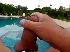 jerking under palm trees in Mallorca