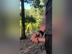 Cumshot In The Middle Of The Forrest