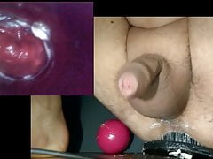 Endoscope cam in Tunnel Buttplug