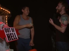 Edging In A Haunted House With Van Darkholme, Sebastian Keys And Zane Anders