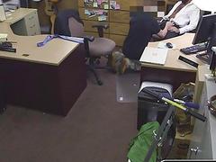 Pawn shop customer is ridden hard by the boss