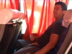 Str8 filipino jerk & cum in bus ride 2