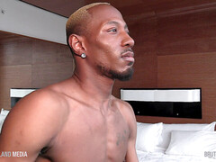 Black guy, muscular guy, gay solo masturbation