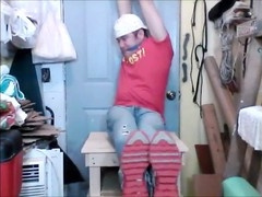 Xandro traps in bdsm bondage