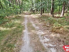 Pissing a lot after a spontaneous naked walk in the forest