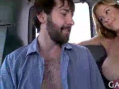 insane one-eyed monster riding inside a car