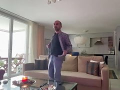 Hairy Exhibitionist Lars Ass Slap