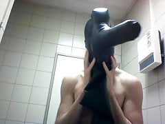 Breathplay in my latex legging